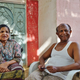Mofiz Khan, 55, sits with his wife and neighbor in Orangi Town, a residential area suffering the worst of Karachi’s water crisis. Photo by Sabrina Toppa